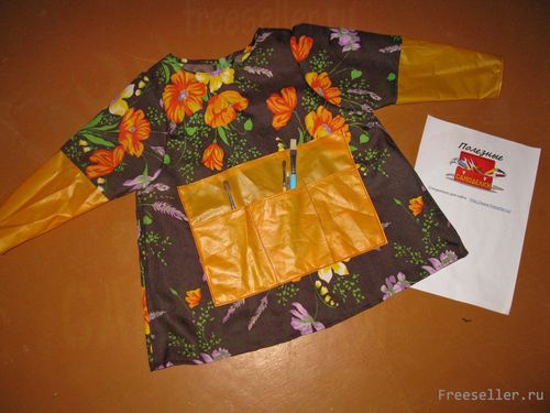 Фартук для девочки для занятий рисованием своими руками