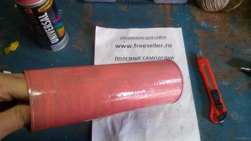 Процесс изготовления вазы из банки от чистящего средства