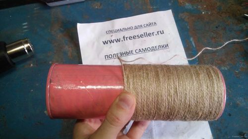 Процесс изготовления вазы из банки от чистящего средства