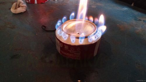 Спиртовая горелка из банки от колы своими руками