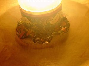 Декоративная насадка на корпус светильника из жестяной банки