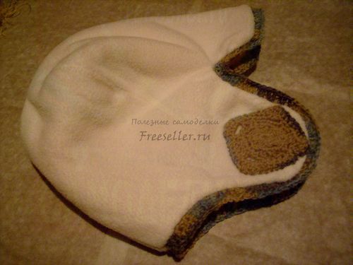 Шапочка из флисовой ушанки