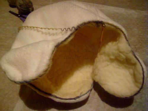 Изготовление шапочки из флисовой ушанки