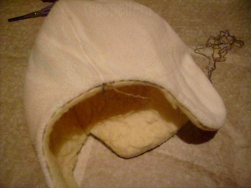 Изготовление шапочки из флисовой ушанки