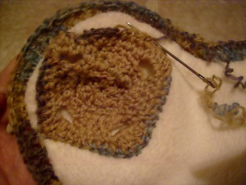 Шапочка из флисовой ушанки