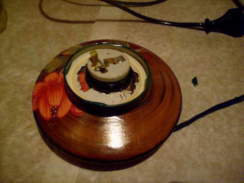 Плафон-бутылка для полностью самодельной лампы