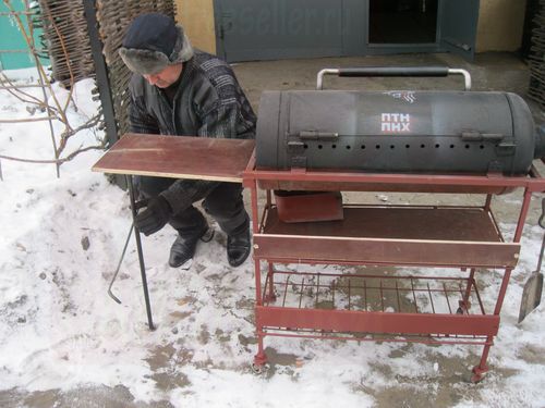 Самодельный мангал из газового баллона