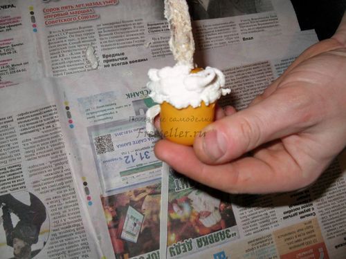 Процесс изготовления сюрреалистичной ёлочки с овечками