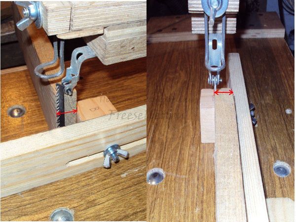 Шип и паз на лобзиковом станке без разметок