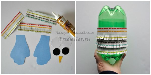 сова из пластиковой бутылки