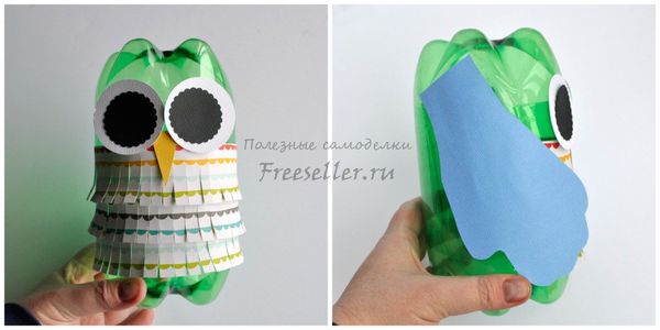 сова из пластиковой бутылки