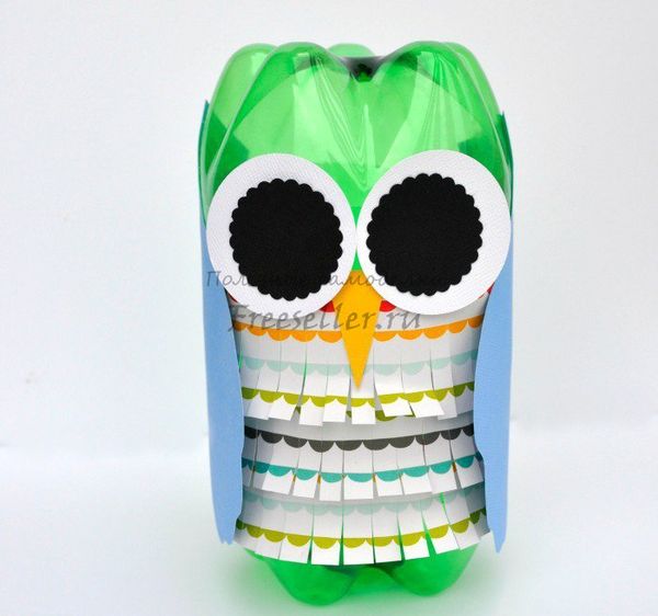 сова из пластиковой бутылки
