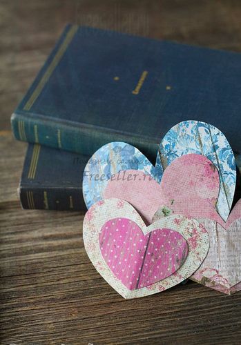 Закладка для книг Сердечки - своими руками