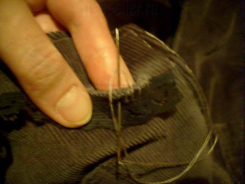 Оригинальный способ обработки одёжных петель