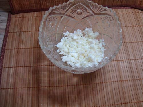 Процесс приготовления салата Мимоза