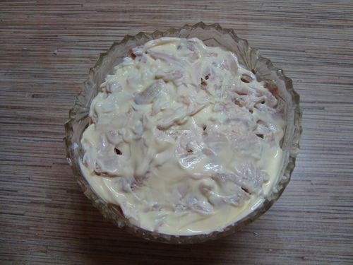 Процесс приготовления салата Мимоза