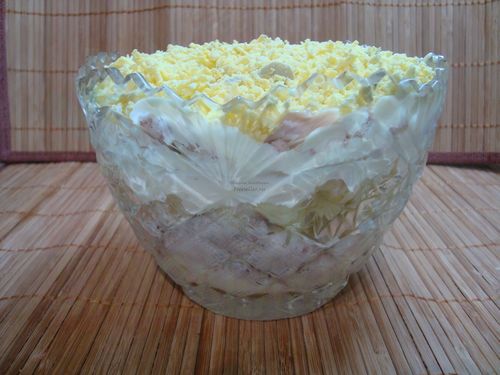 Сытный салат к празднику - Мимоза- пошаговый фото рецепт