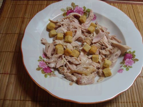 Процесс приготовления салат Цезарь