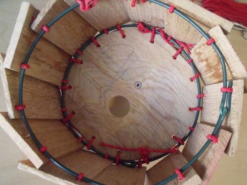 Процесс изготовления круглого скворечника