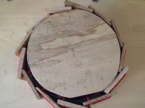 Процесс изготовления круглого скворечника