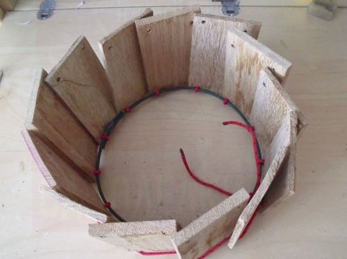 Процесс изготовления круглого скворечника