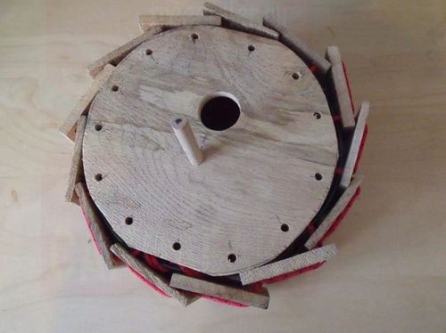 Процесс изготовления круглого скворечника