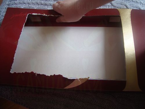 Процесс изготовления фоторамки из коробки для конфет