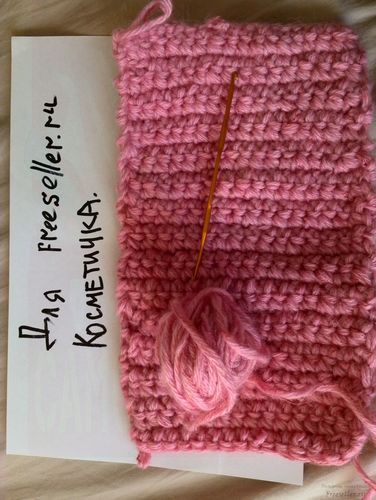 Вязанная косметичка