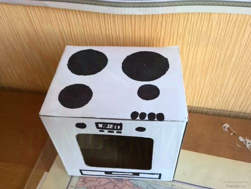 Процесс игрушечной изготовления кухонной плиты