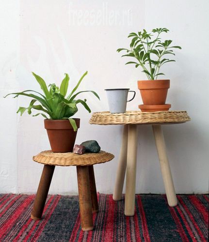 Плетеные табуреты своими руками