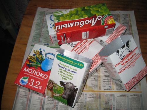 Пакеты коробки тетра пак от молока и сока