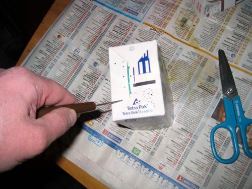 Изготовление горшков из тетра пак коробок для рассады