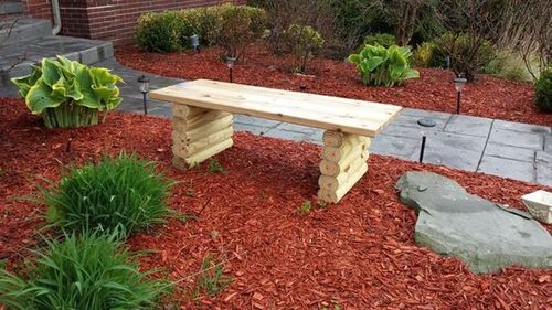 Простая садовая скамейка своими руками