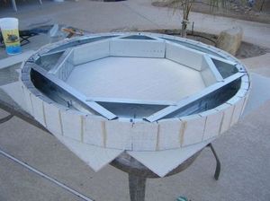 Процесс изготовления 3-хуровневого газового мангала своими руками