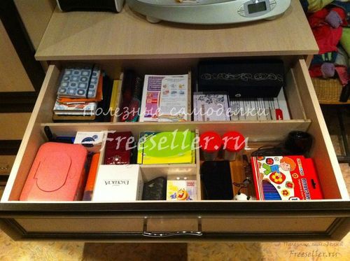 Перегородки в ящике своими руками