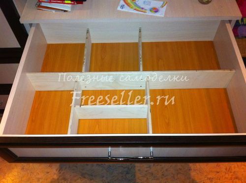 Перегородки в ящике своими руками