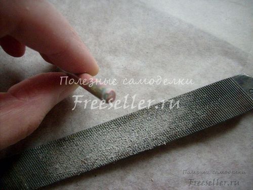 Процесс изготовления стилуса из сломанного вязального крючка