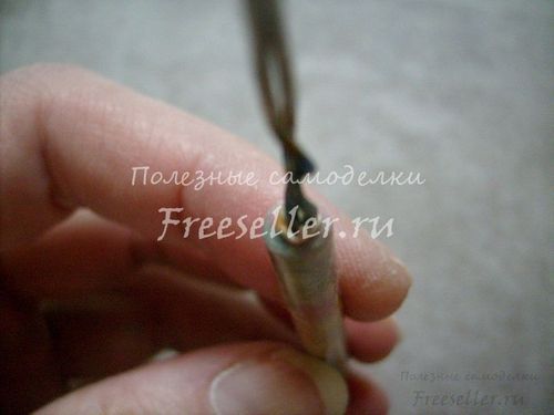 Процесс изготовления стилуса из сломанного вязального крючка