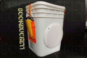 Как сделать бумбокс из хозяйственной корзины