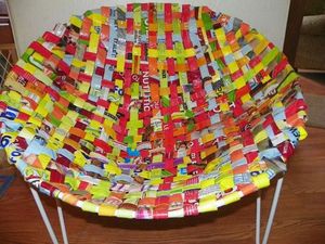 Стул из старых мешков своими руками