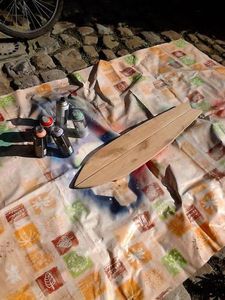 Процесс изготовления лонгборда из паркетной доски