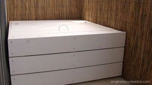 Процесс изготовления скамейки с ящиком для хранения