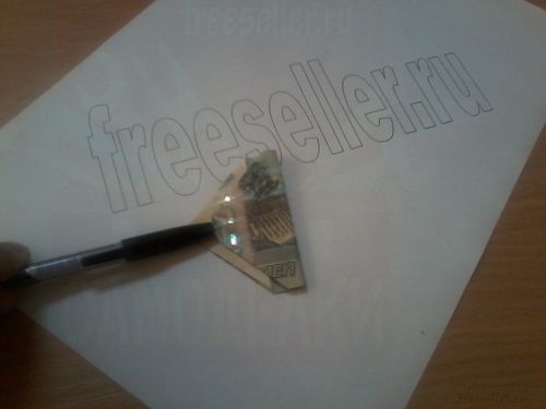 Делаем гоночку из купюры в технике оригами