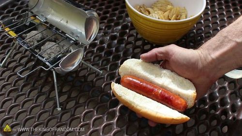 Мини гриль из алюминиевой банки