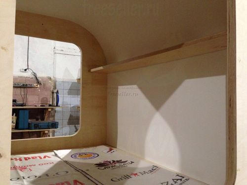 Прицеп Капля своими руками. Потолок и интерьер