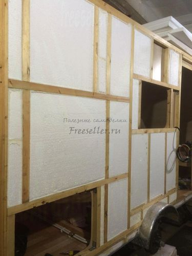 Процесс изготовления прицепа дача своими руками. Электрика и утепление