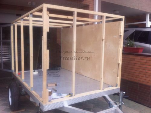 Грузовой фургон на базе легкового прицепа. Процесс изготовления