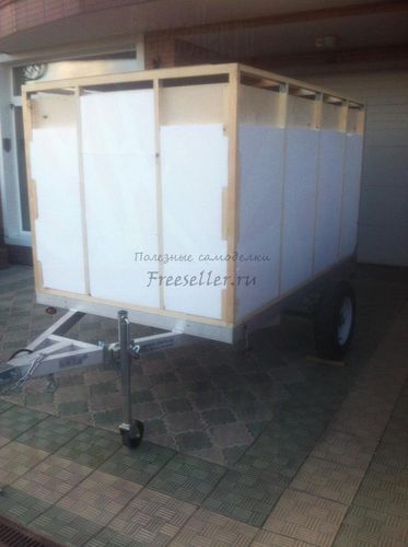 Грузовой фургон на базе легкового прицепа. Процесс изготовления