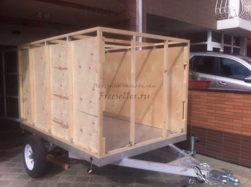 Грузовой фургон на базе легкового прицепа. Процесс изготовления