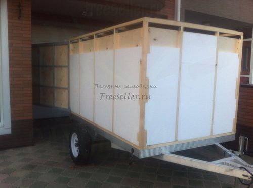 Грузовой фургон на базе легкового прицепа. Процесс изготовления